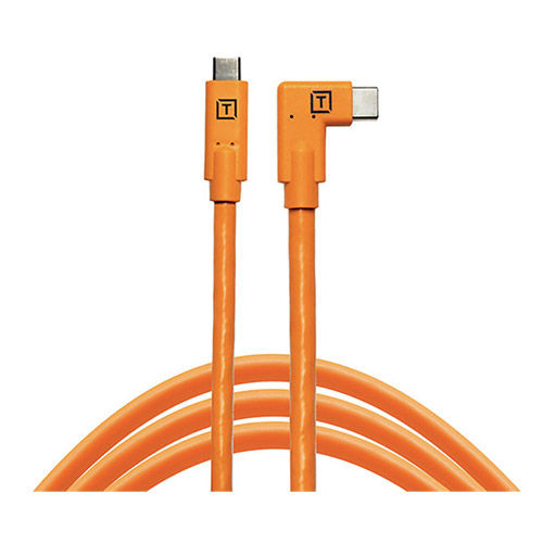 TetherPro USB-C to USB-C Right Angle - Orange