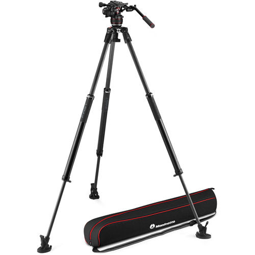 Nitrotech 608 Fluid Head w/ 635 FAST Single Leg Carbon Fiber Tripod & Padded Bag