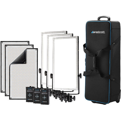 Flex Cine Bi-Color 3-Light Peter Hurley Kit  (1' x 2')