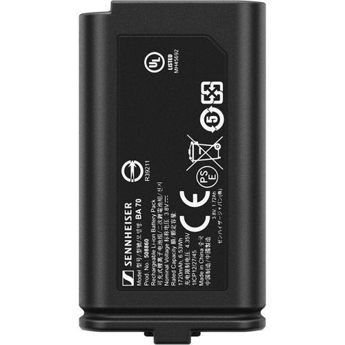 BA 70 Rechargeable Battery Pack for Evolution Wireless Digital Bodypack