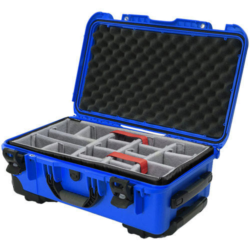 935 Case w/ Dividers, Retractable Handle and Wheels - Blue