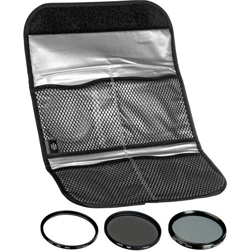 82mm Digital Filter Kit 2 - UV, PL-CIR,  Neutral Density 8x and Pouch