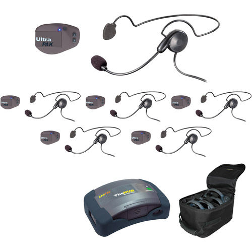 1-HUB, 6- UltraPAK  & 6- Cyber Headsets w/  Batteries, Charger, Soft Sided Case