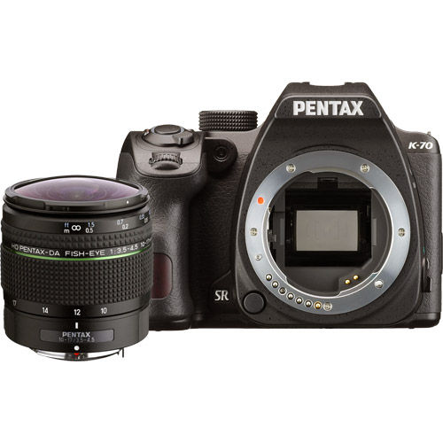 K-70 Black Body w/HD Pentax-DA 10-17mm f/3.5-4.5 ED Fisheye Lens