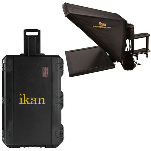 17″ High Bright Beam Splitter Teleprompter & Hard Case Travel Kit