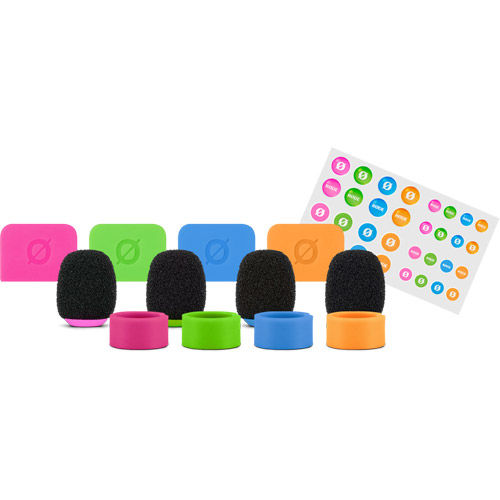 COLORS Color-Coded Caps and Cable Clips for WirelessGo and LavalierGo