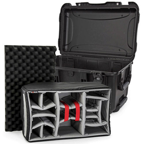 938 Hard Wheeled Case with Divider Set - Black
