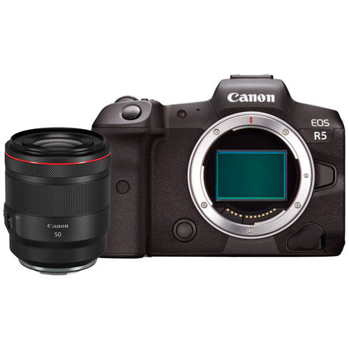 EOS R5 Full Frame Mirrorless Camera Body With RF 50mm f1.2 L USM Lens
