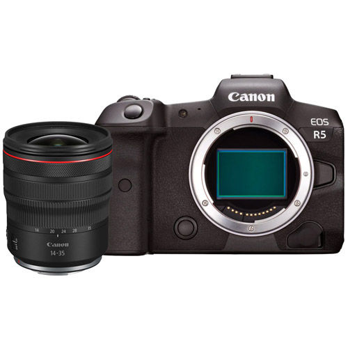 EOS R5 Full Frame Mirrorless Camera Body With RF 14-35mm f/4L IS USM Lens