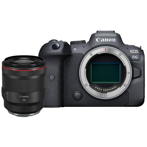 EOS R6 Full Frame Mirrorless Camera Body With RF 50mm f1.2 L USM Lens