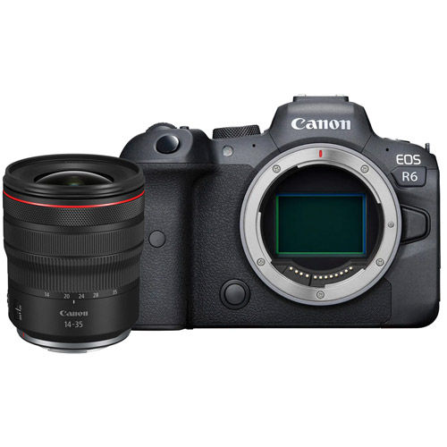 EOS R6 Full Frame Mirrorless Camera Body With RF 14-35mm f/4L IS USM Lens