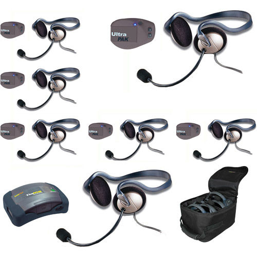 UPMON7 Ultralite Compack System w/ Bag, 7 Monarch Headsets 1-HUB, 7- UltraPAK, Batteries, Charger