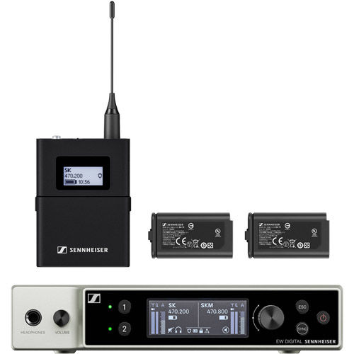 EW-DX SK-SKM-S BASE Dual-Channel Digital Wirelless System w/ Bodypack & Handheld Transmitter, no mic