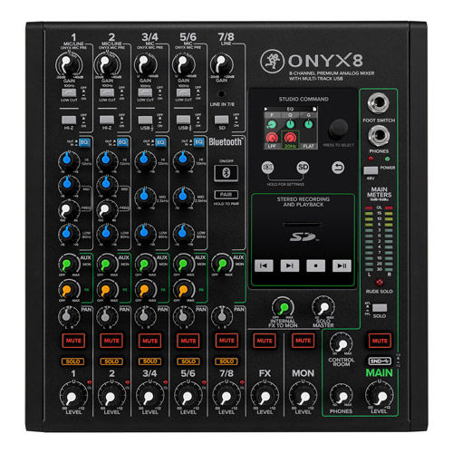 8-Channel Premium Analog Mixer with Multi-Track USB Recording