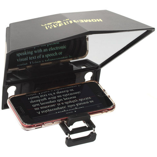 HomeStream Phone Teleprompter for DSLR/Mirrorless/ Cameras & Smartphones w/ Bluetooth Remote