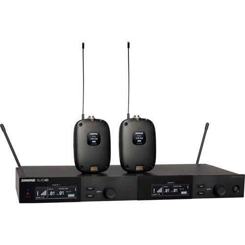 SLXD14D Dual-Channel Digital Wireless Bodypack System with No Mics (G58: 470 to 514 MHz)