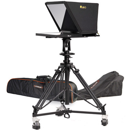 19" PTZ Teleprompter,  Pedestal & Dolly Turnkey w/ Travel Case