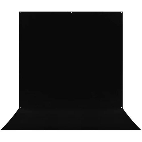 8 x 13' X-Drop Pro Wrinkle-Resistant Backdrop Rich Black Sweep