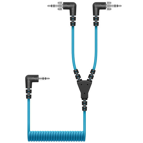 CL35-Y 3.5 mm to Dual-3.5 mm TRS Coiled Cable