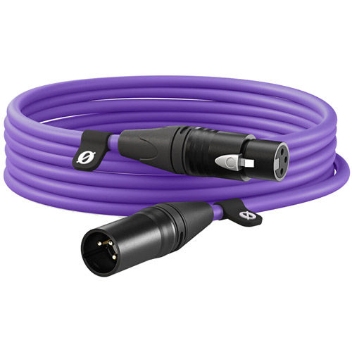 XLR Male to XLR Female Cable (19.7', Purple)