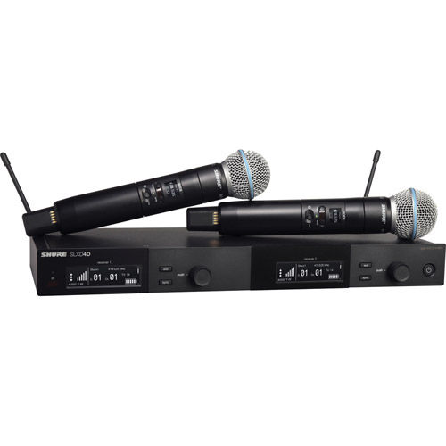 SLXD24D/B58 Dual-Channel Digital Wireless Handheld Mic System w/Beta 58 Caps(558 to 602 + 614 to 616)