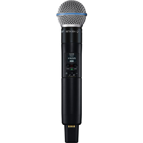 SLXD2/B58 Digital Wireless Handheld Microphone Transmitter w/ Beta 58 Cap(J52: 558 to 602 + 614 )