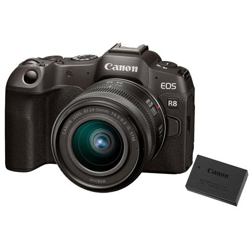 EOS R8 with RF 24-50mm F4.5-6.3 IS STM Lens w/ LP-E17 Battery Pack T6i, T6s, T7i's, T8i, EOS RP