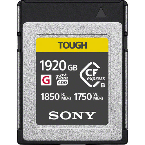 TOUGH-G 1920GB CFexpress Type B Card, 1850MB/s read & 1750MB/s write speeds