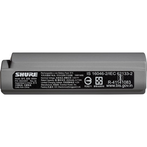 SB904 Rechargeable Battery for GLX-D+ Wireless Transmitters