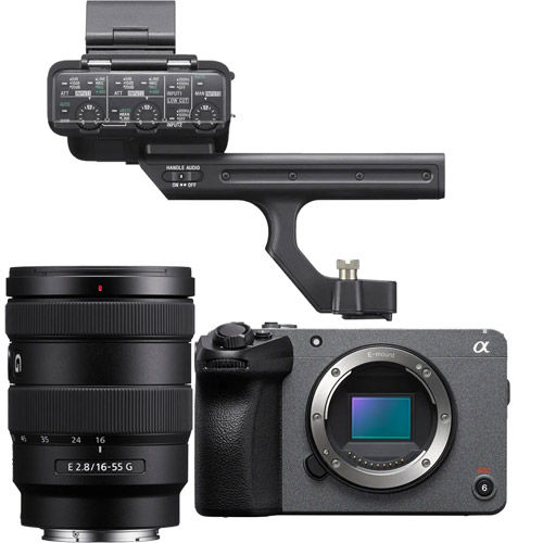 FX30 Cinema Line Super 35 Camera with XLR Handle Unit Bundle with Sony SEL1655G Lens