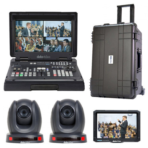 Portable Video Streaming Studio Kit w/HS-1600T MK II, 2x PTC-140T, HC-800FS and TLM-700UHD (Black)