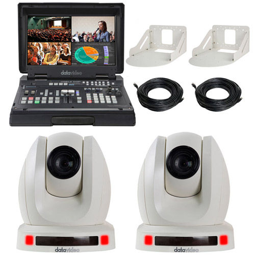 Streaming Kit includes HS-1600TMKII, 2 X PTC140T with Mounts and Cables (White)