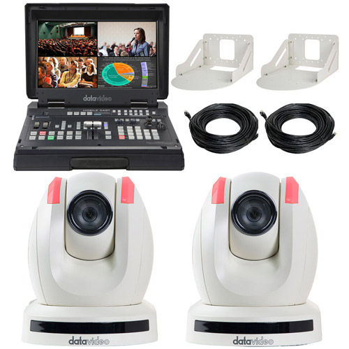 Streaming Kit includes HS-1600TMKII, 2 X PTC150T with Mounts and Cables (White)