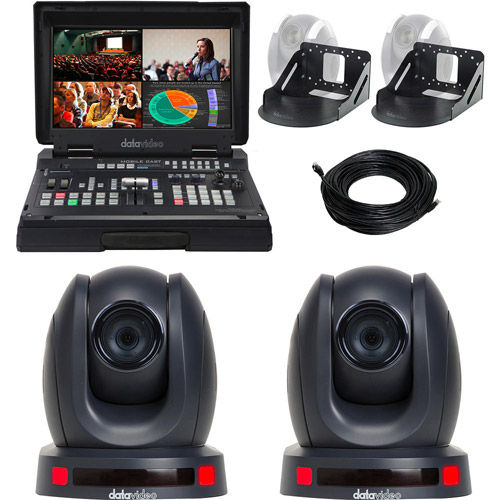 Streaming Kit includes HS-1600TMKII, 2 X PTC140T with Mounts and Cables (Black)