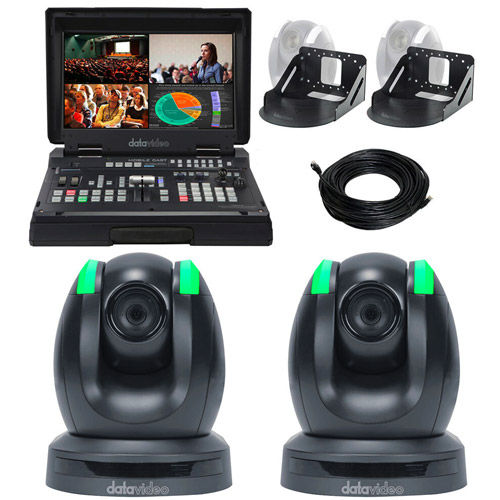 Streaming Kit includes HS-1600TMKII, 2 X PTC150T with Mounts and Cables (Black)