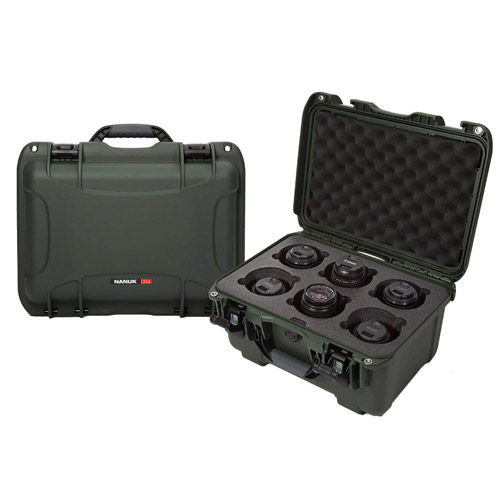 918 Case for 6 Lens w/ Foam - Olive