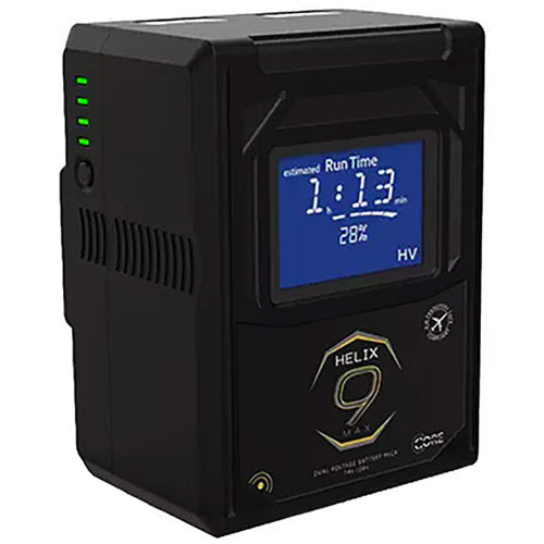 Helix 9 max, 14.4v/28.8v, 98wh  Battery Pack, LCD and w/ P-tap and USB, 3-Stud, 20A Max Load