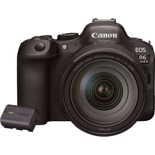 EOS R6 Mark II Full Frame Mirrorless Camera with RF 24-105mm F4.0-7.1 IS STM Lens & LP-E6NH Battery