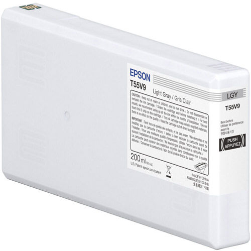 T55V900 UltraChrome Pro 10 Light Gray Ink 200ml for SC-P5370