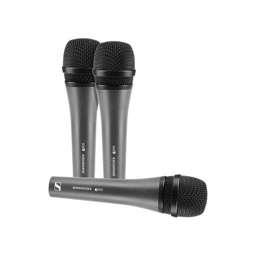 e835 Cardioid Dynamic Handheld Microphone (Pack of 3)
