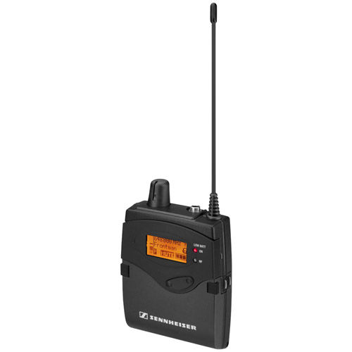 Bodypack receiver, HDX, adaptive diversity, stereo, charging contacts, 2x Mignon, includes ear