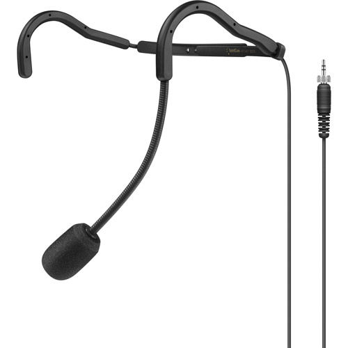 HT 747 Supercardioid Fitness Headset Microphone with Neckband (Black/Black)