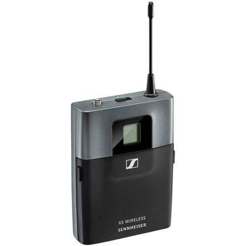 Bodypack transmitter with mic /  line inputs and mute switch, frequency range: A (