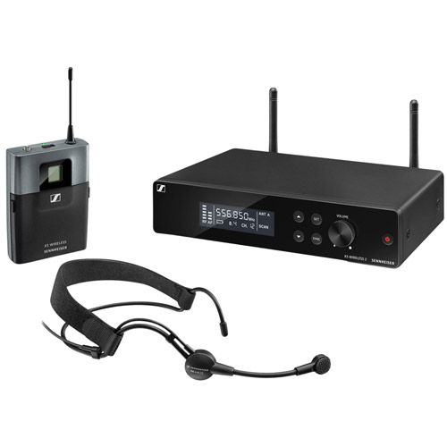 Wireless headmic set. Includes (1) EM XSW 2, (1) SK XSW, (1) ME 3-II lavalier headmic (cardioid, co