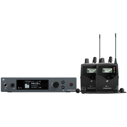 Wireless stereo monitoring twin set. Includes (1) SR IEM G4 stereo transmitter, (2) EK IEM G4 stereo