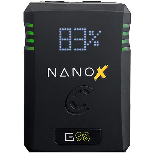 NANO-G98X 98wh Micro Sized G-mount SMART Battery Pack, 14.8v 6.6Ah. 10A Draw w/ EmLEDTM Fuel Gauge
