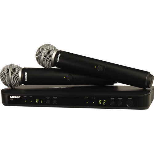 BLX288/SM58 Dual-Channel Wireless Handheld Microphone System w/ SM58 Capsules H10: 542 to 572