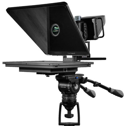 FLEX PLUS TELEPROMPTER - 19" TRAPEZOIDAL STUDIO GL REGULAR 400 NIT MONITOR MODEL - SLED BASE