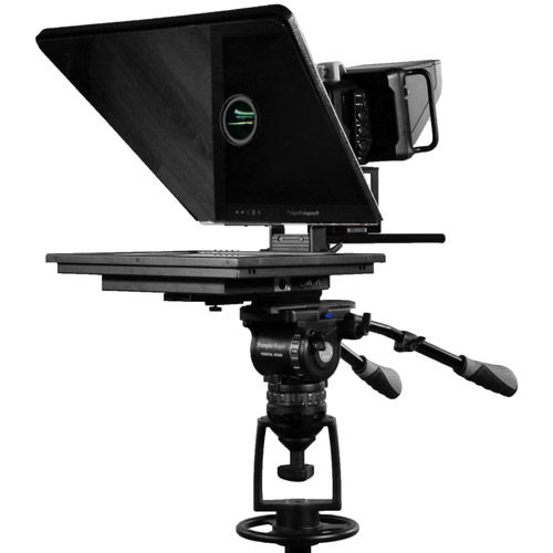 FLEX PLUS TELEPROMPTER - 17" TRAPEZOIDAL STUDIO GL HIGHBRIGHT 1000 NIT MONITOR MODEL - SLED BASE