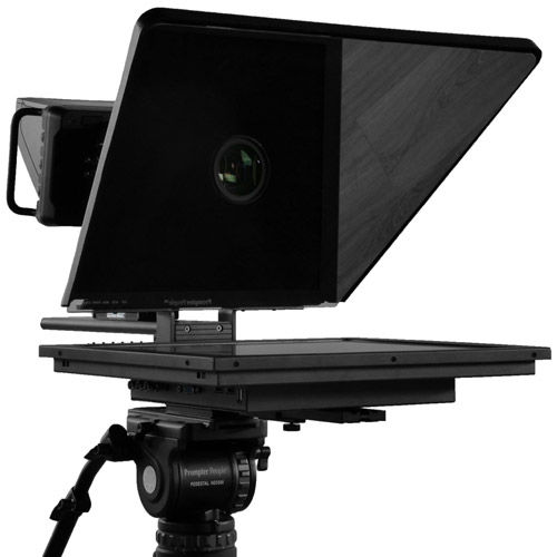 FLEX PLUS TELEPROMPTER - 19" TRAPEZOIDAL STUDIO GL HIGHBRIGHT 1000 NIT MONITOR MODEL - SLED BASE